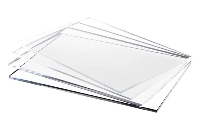 Mockup of clear acrylic sheets