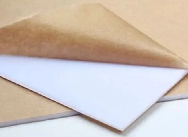 Mockup of milky white acrylic sheets